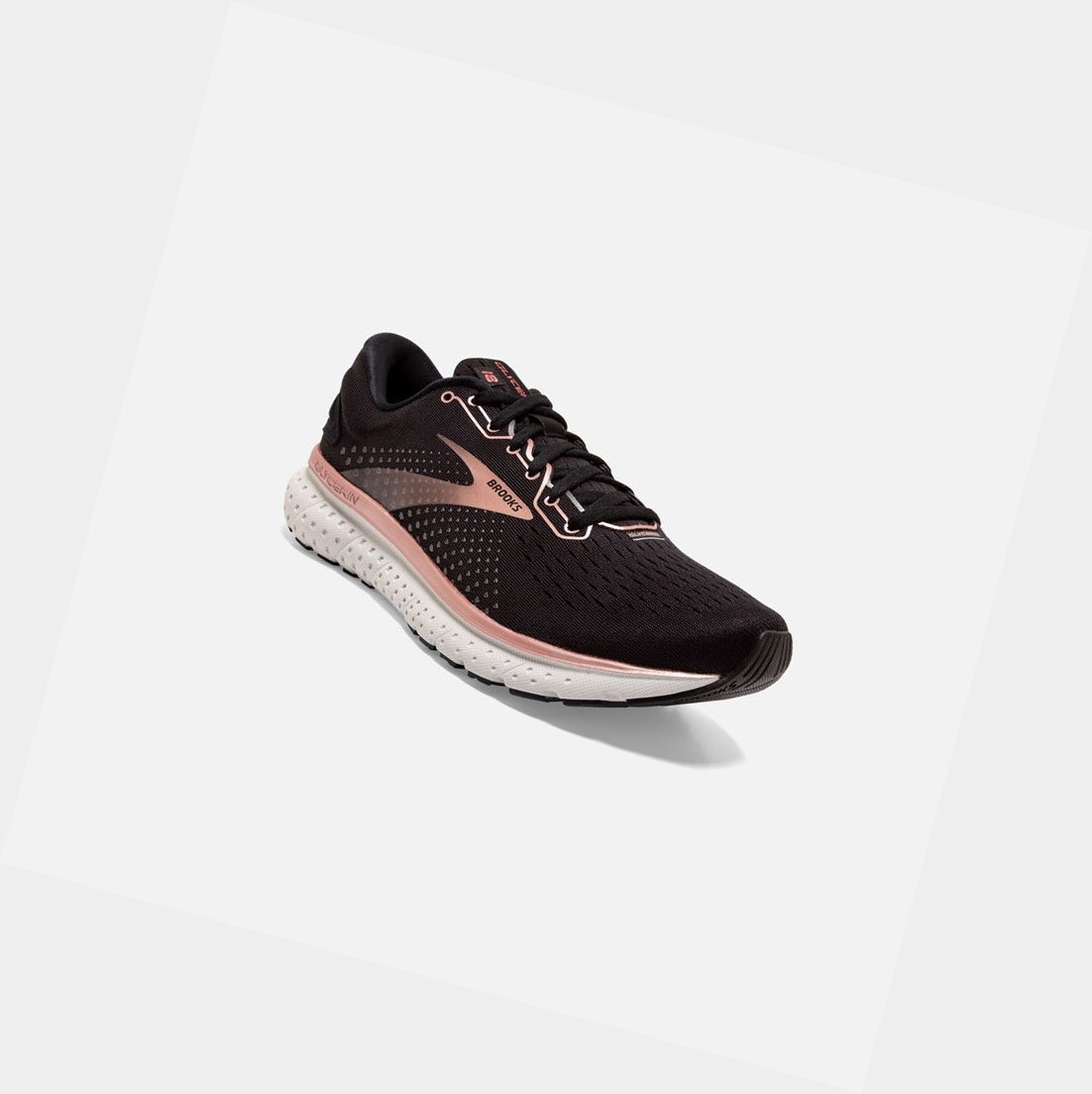 Chaussures Running Route Brooks Glycerin 18 Noir Rose Doré Grise Femme | HWA-76666570