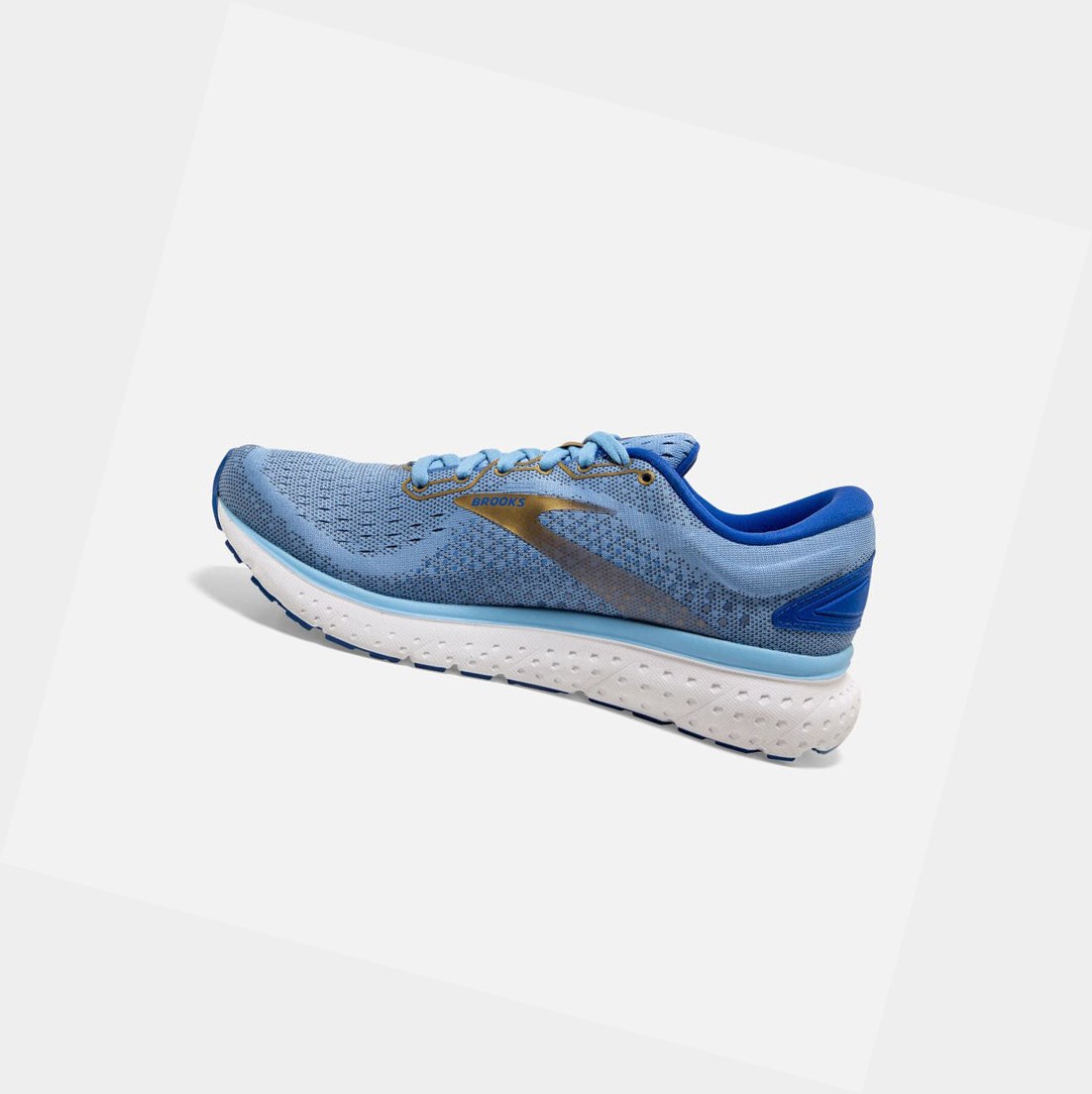 Chaussures Running Route Brooks Glycerin 18 Bleu Doré Femme | MQM-74164051