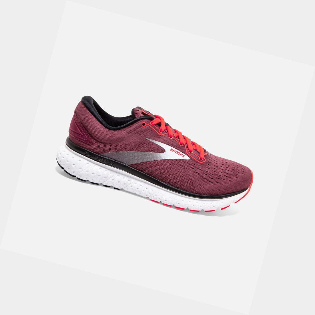 Chaussures Running Route Brooks Glycerin 18 Corail Blanche Femme | QHE-47580056