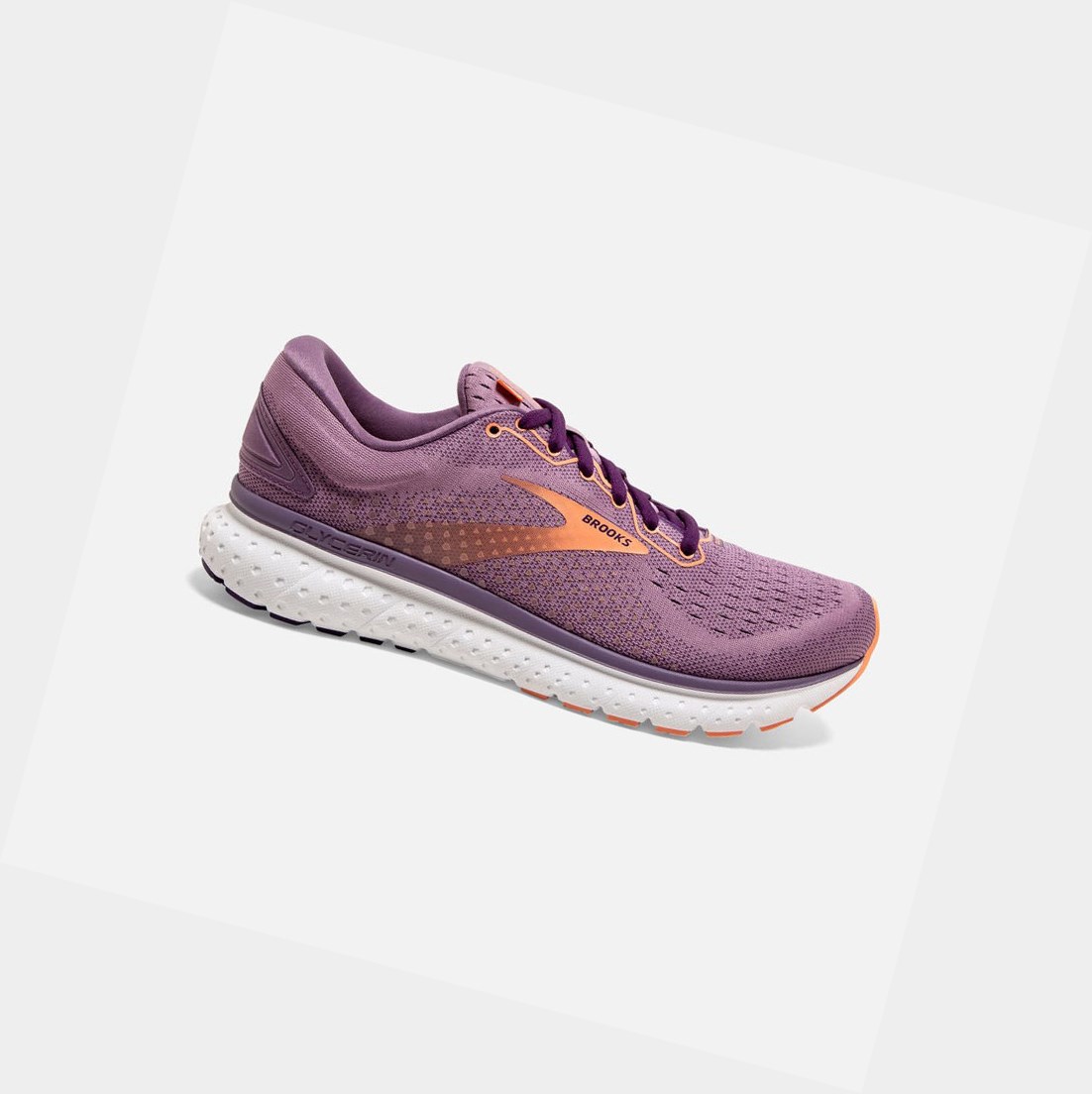 Chaussures Running Route Brooks Glycerin 18 Valerian / Jewel / Cantaloupe Femme | XDM-75363607