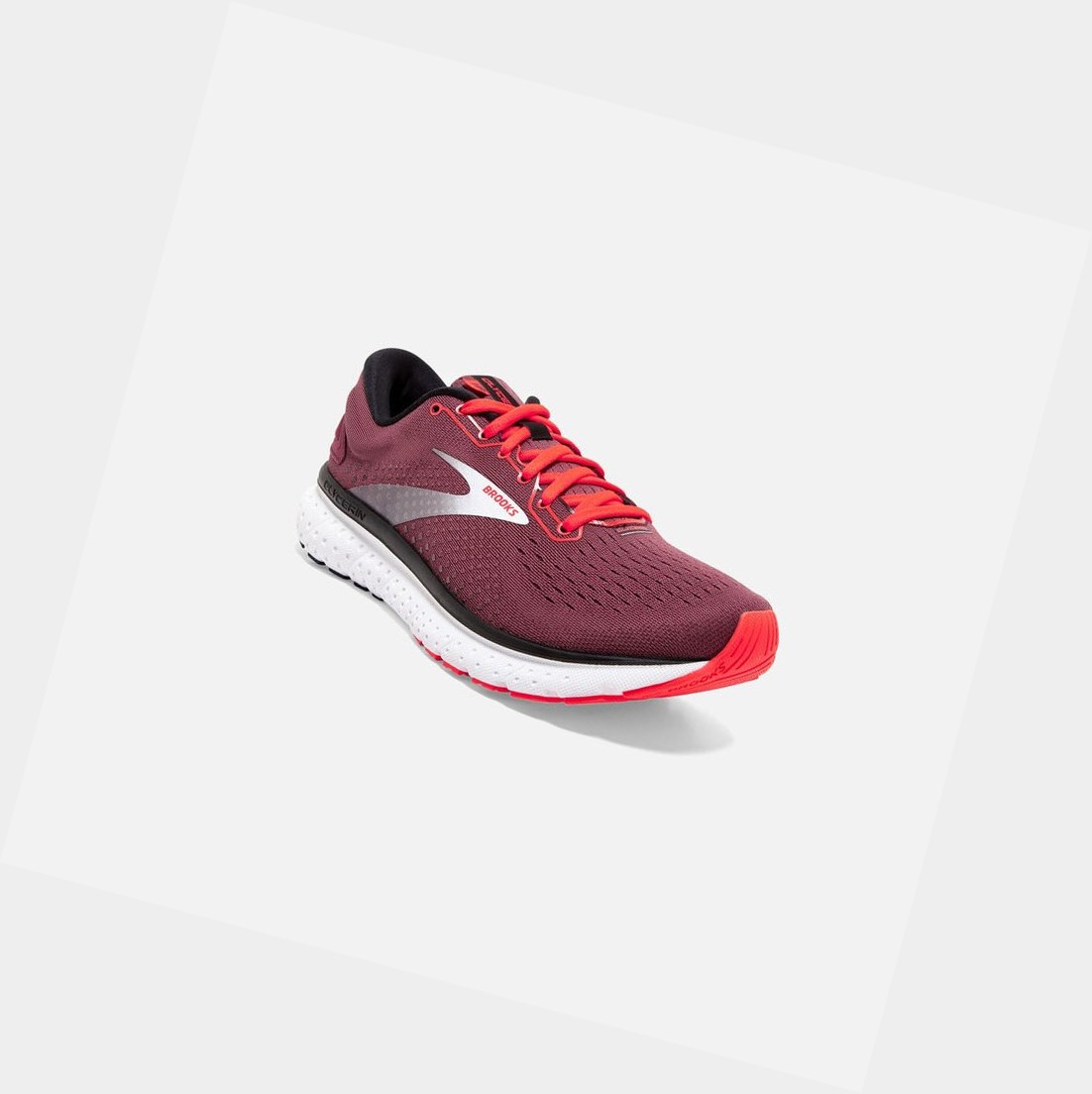 Chaussures Running Route Brooks Glycerin 18 Corail Blanche Femme | QHE-47580056