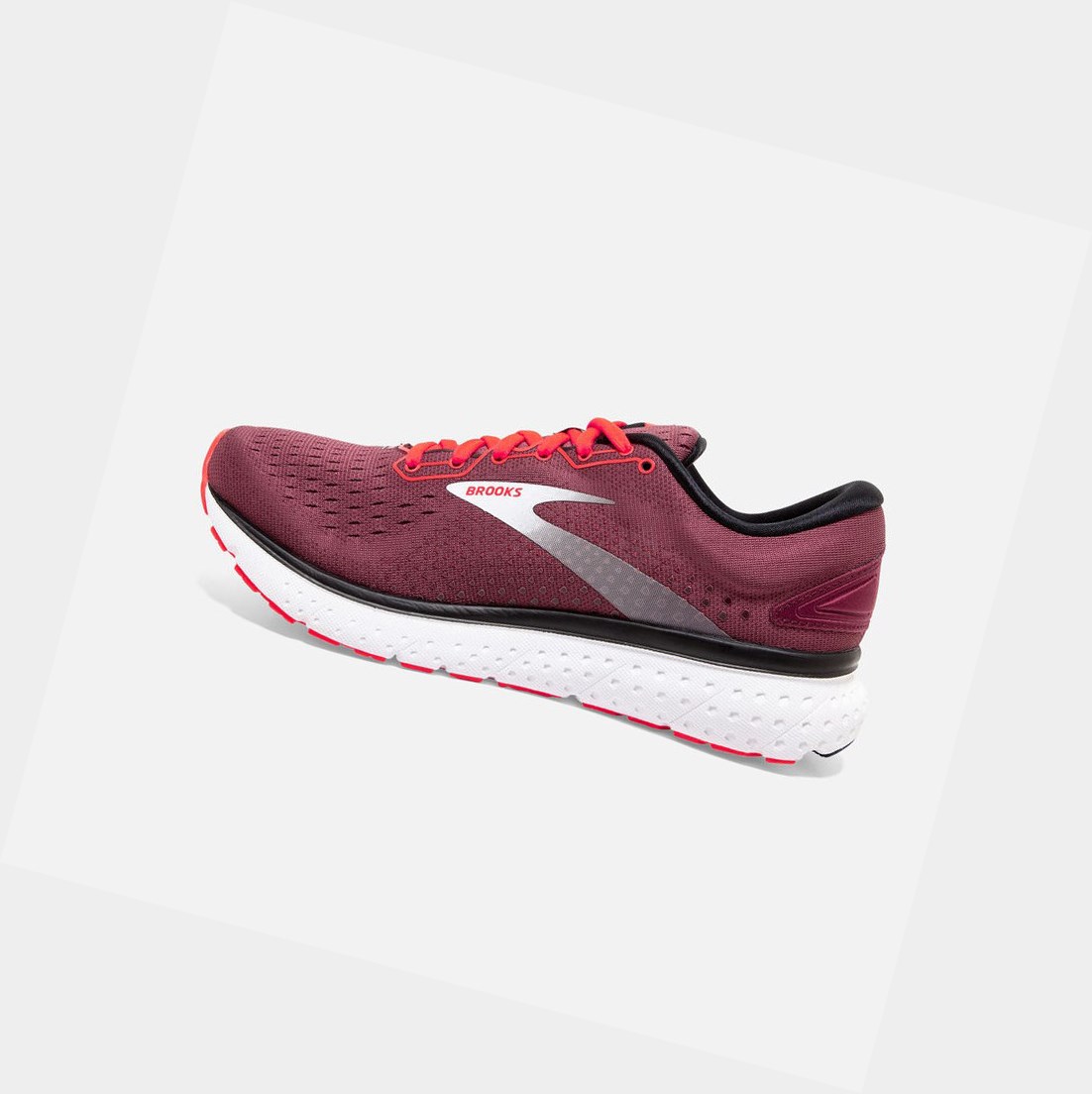 Chaussures Running Route Brooks Glycerin 18 Corail Blanche Femme | QHE-47580056