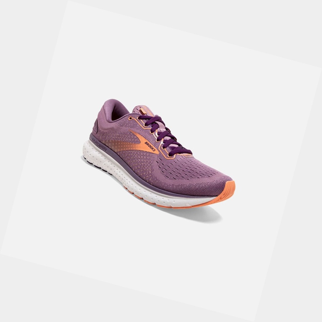 Chaussures Running Route Brooks Glycerin 18 Valerian / Jewel / Cantaloupe Femme | XDM-75363607