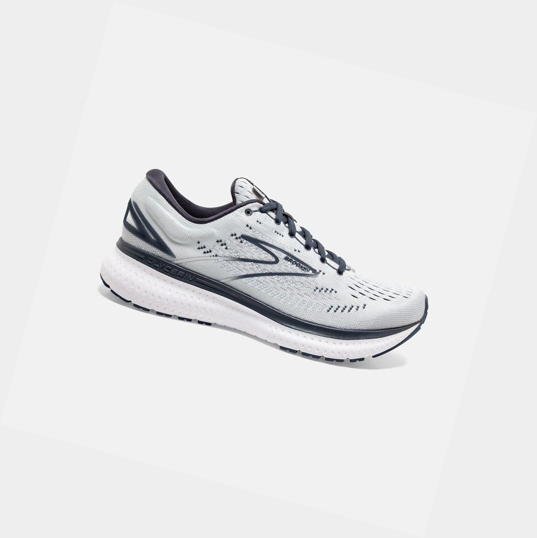 Chaussures Running Route Brooks Glycerin 19 Grise Blanche Femme | ZZF-25519366