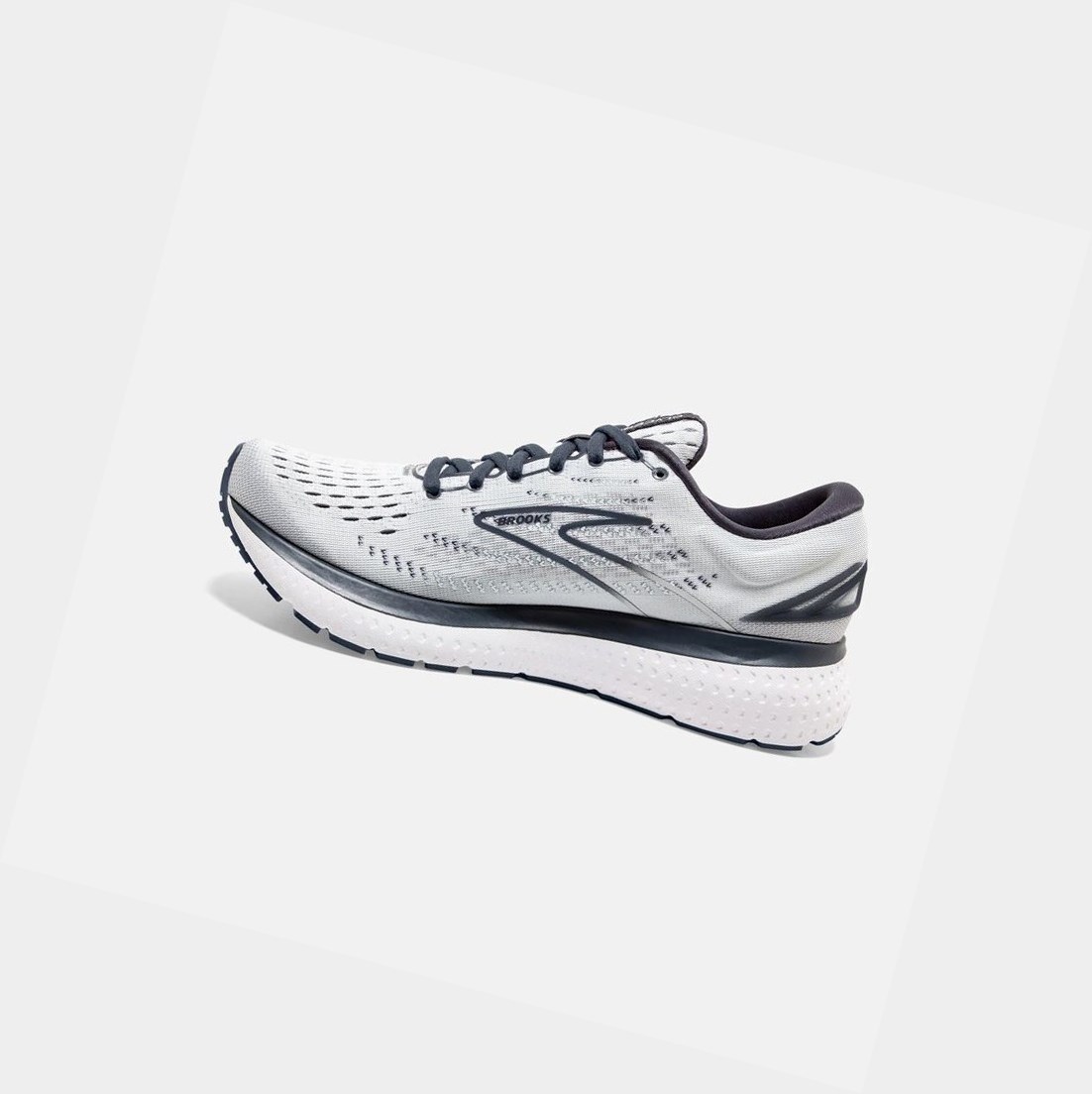 Chaussures Running Route Brooks Glycerin 19 Grise Blanche Femme | ZZF-25519366