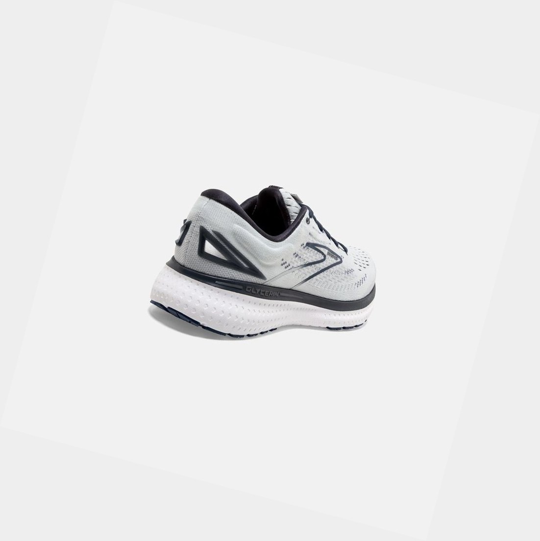 Chaussures Running Route Brooks Glycerin 19 Grise Blanche Femme | ZZF-25519366