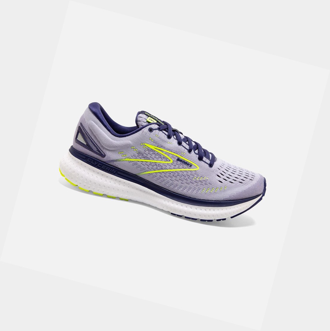 Chaussures Running Route Brooks Glycerin 19 Lavande Bleu Femme | QEK-02466593