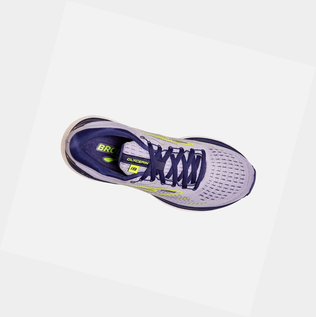 Chaussures Running Route Brooks Glycerin 19 Lavande Bleu Femme | QEK-02466593