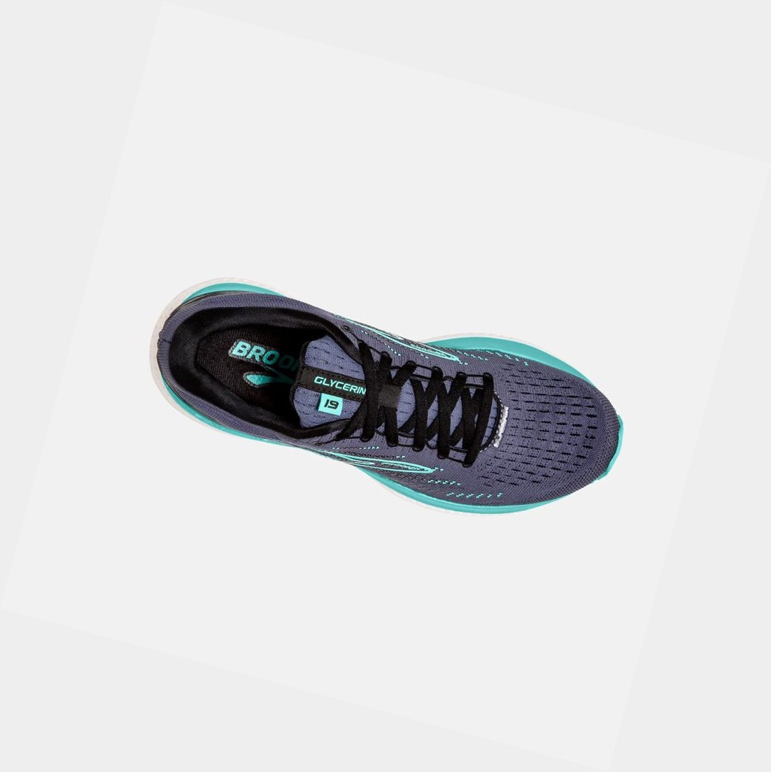 Chaussures Running Route Brooks Glycerin 19 Noir Bleu Femme | OSH-29044205