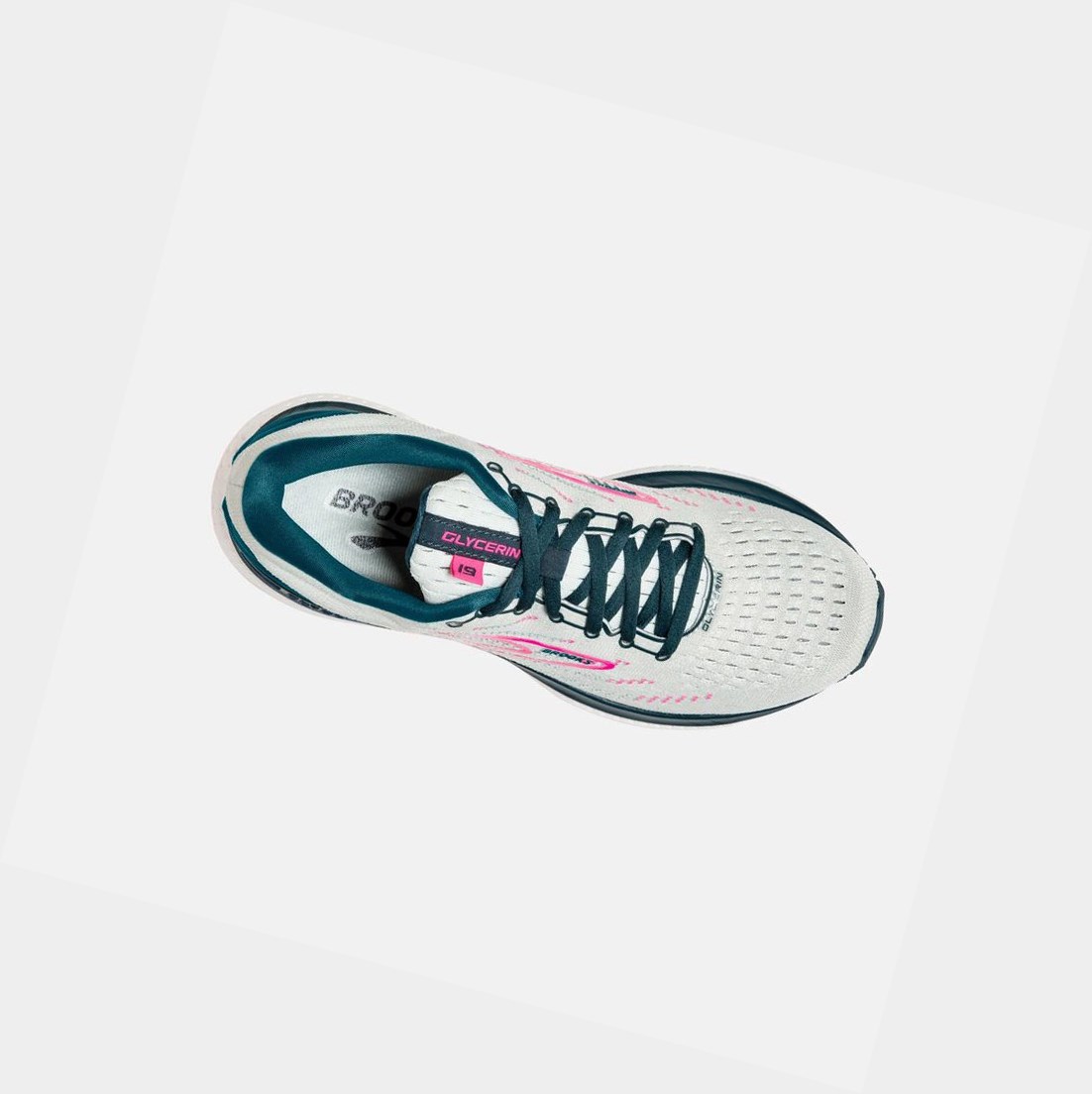 Chaussures Running Route Brooks Glycerin 19 Bleu Marine Rose Femme | VES-80856347