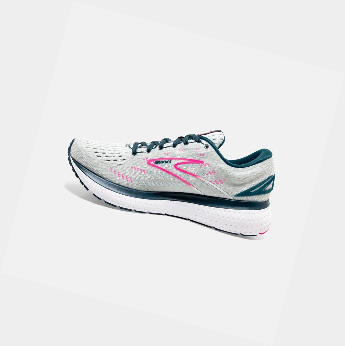 Chaussures Running Route Brooks Glycerin 19 Bleu Marine Rose Femme | VES-80856347