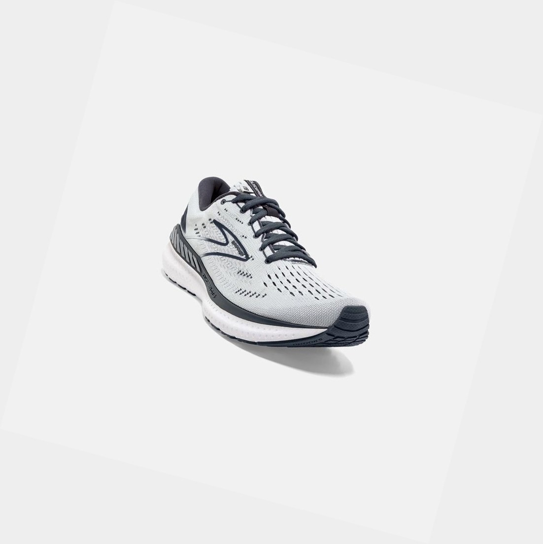 Chaussures Running Route Brooks Glycerin GTS 19 Grise Blanche Femme | PBS-20684769