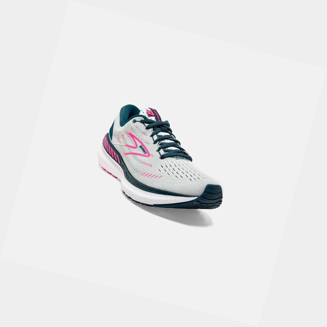 Chaussures Running Route Brooks Glycerin GTS 19 Bleu Marine Rose Femme | WAH-93075248