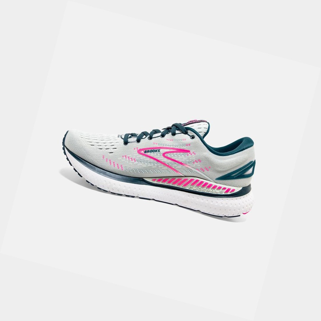 Chaussures Running Route Brooks Glycerin GTS 19 Bleu Marine Rose Femme | WAH-93075248