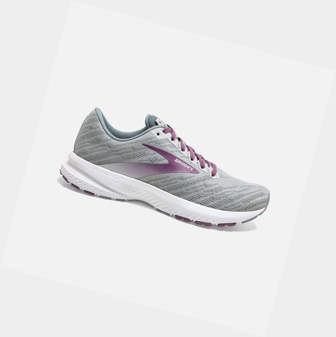 Chaussures Running Route Brooks Launch 7 Antarctica / Lead / Grape Femme | WTJ-95476845