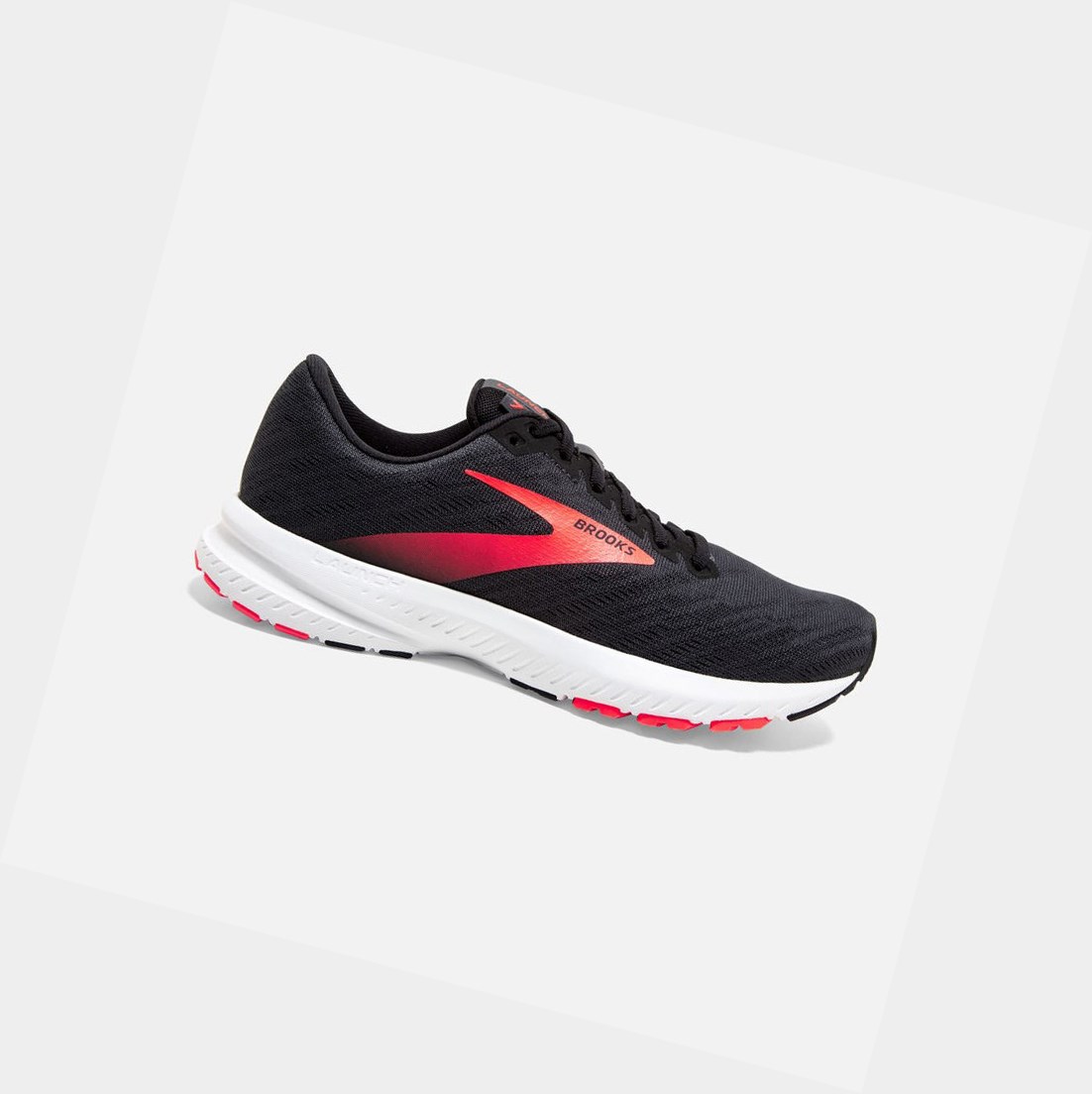 Chaussures Running Route Brooks Launch 7 Noir Corail Femme | ZAW-43929049