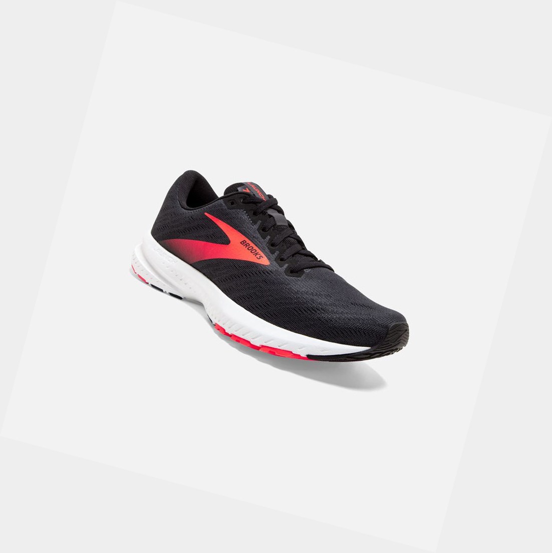 Chaussures Running Route Brooks Launch 7 Noir Corail Femme | ZAW-43929049