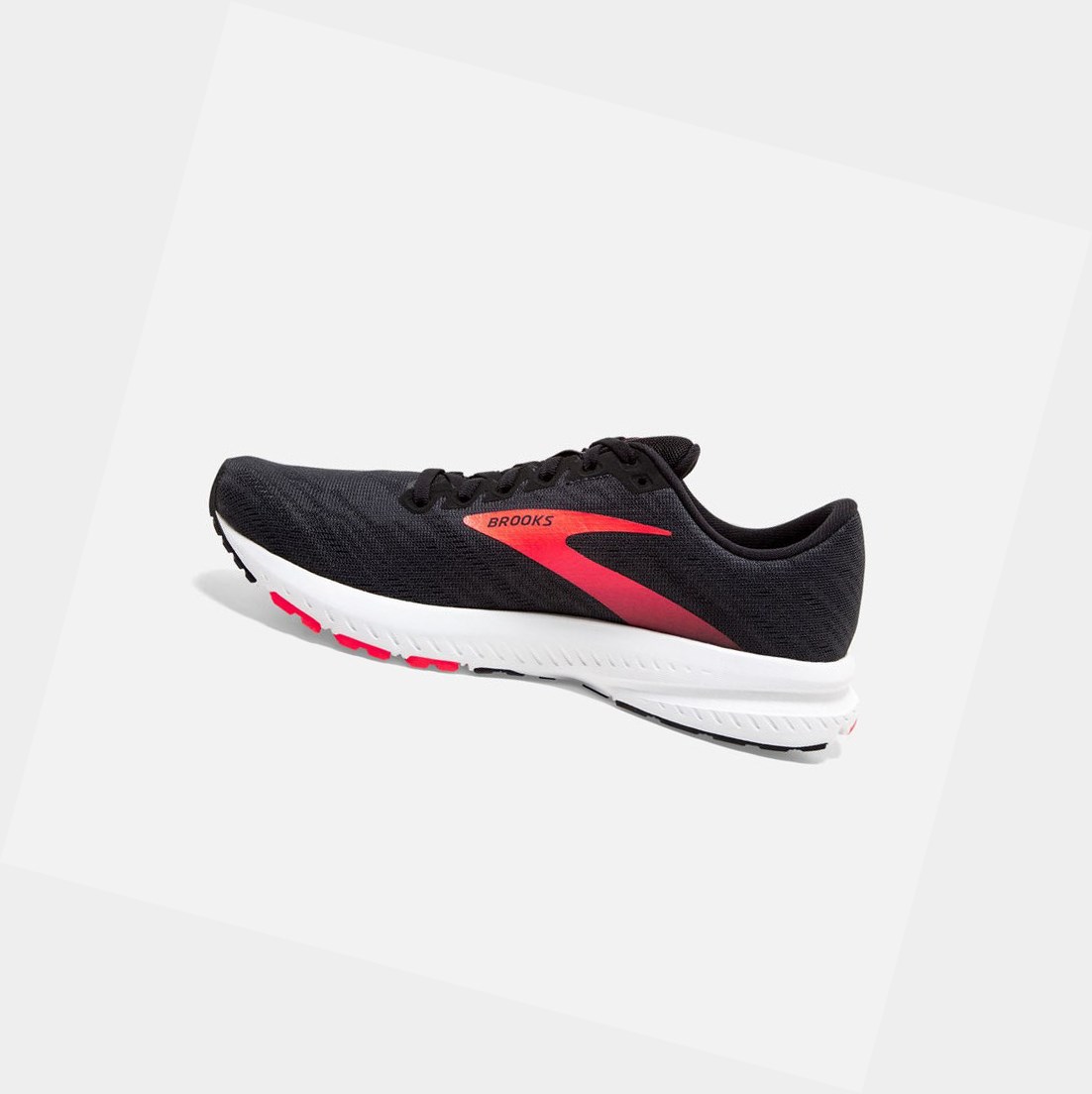 Chaussures Running Route Brooks Launch 7 Noir Corail Femme | ZAW-43929049