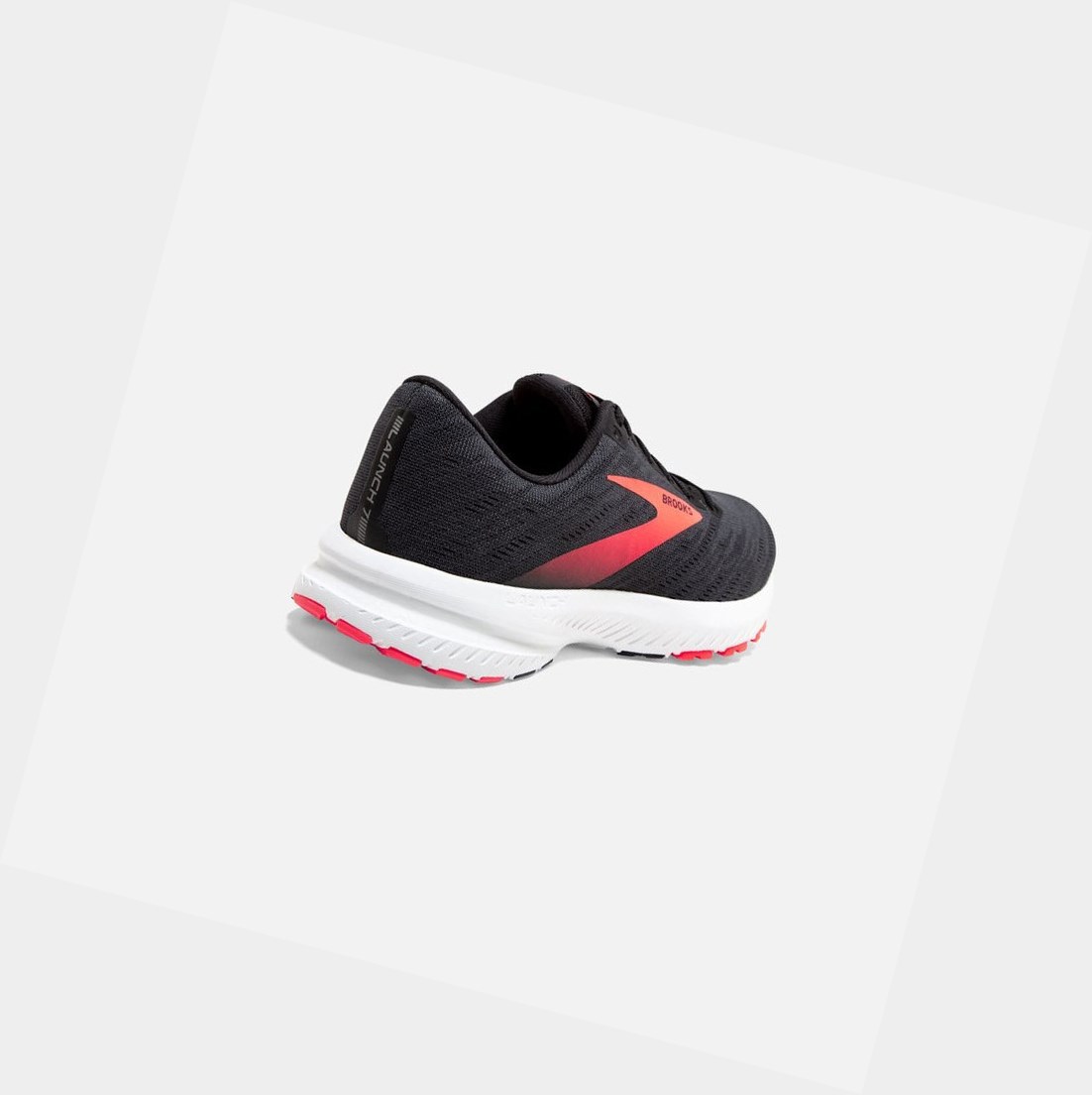 Chaussures Running Route Brooks Launch 7 Noir Corail Femme | ZAW-43929049