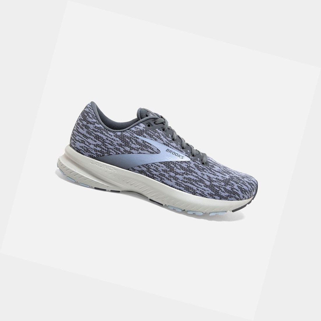 Chaussures Running Route Brooks Launch 7 Grise Bleu Femme | EQE-88548860