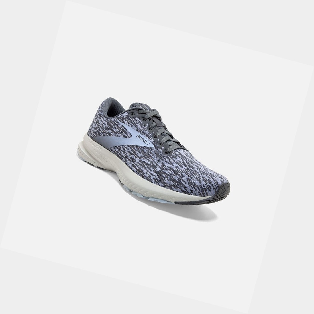 Chaussures Running Route Brooks Launch 7 Grise Bleu Femme | EQE-88548860