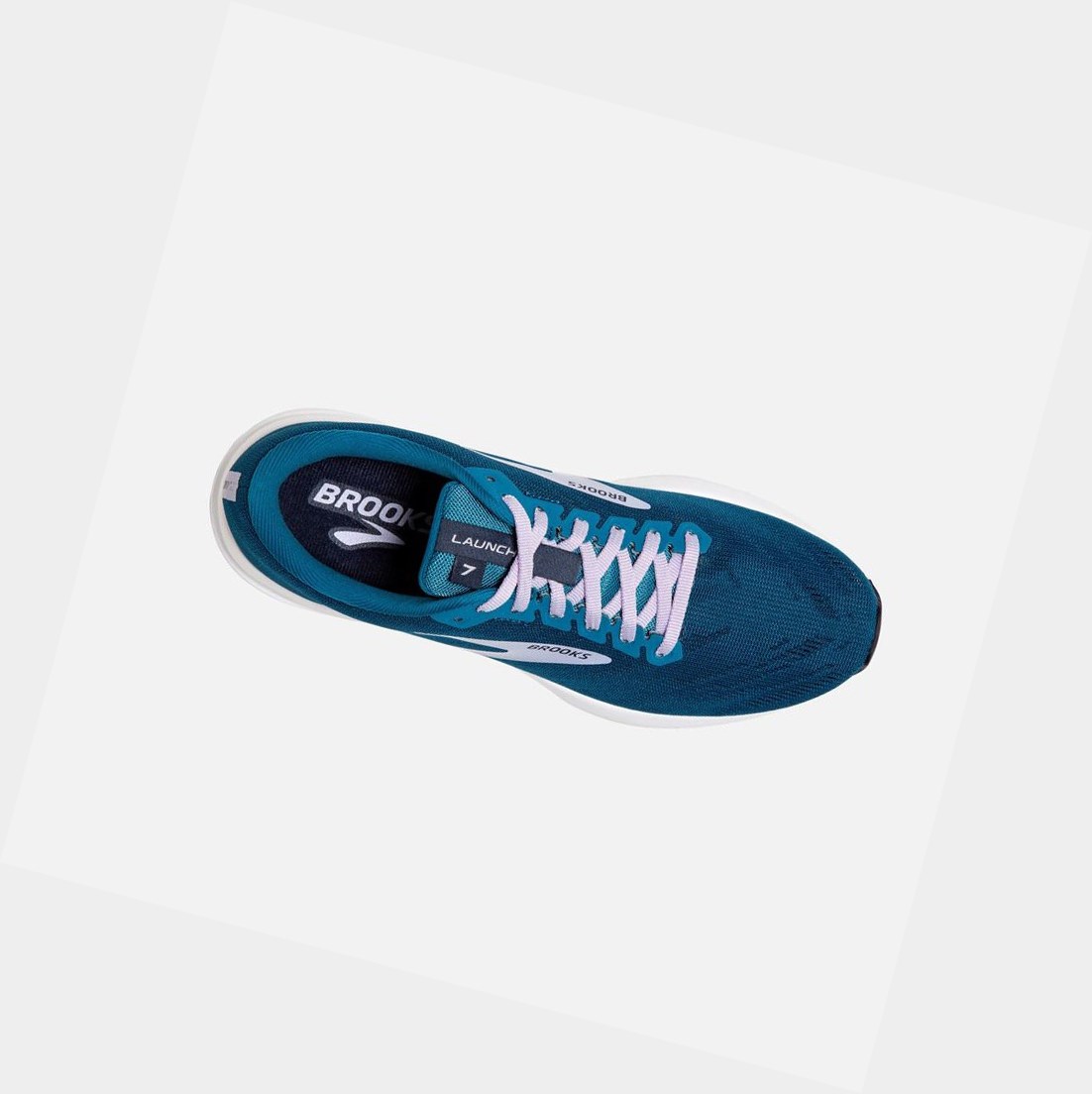 Chaussures Running Route Brooks Launch 7 Bleu Violette Femme | QCQ-45602106