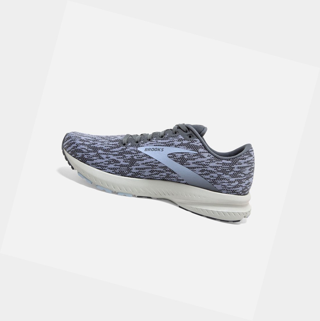 Chaussures Running Route Brooks Launch 7 Grise Bleu Femme | EQE-88548860