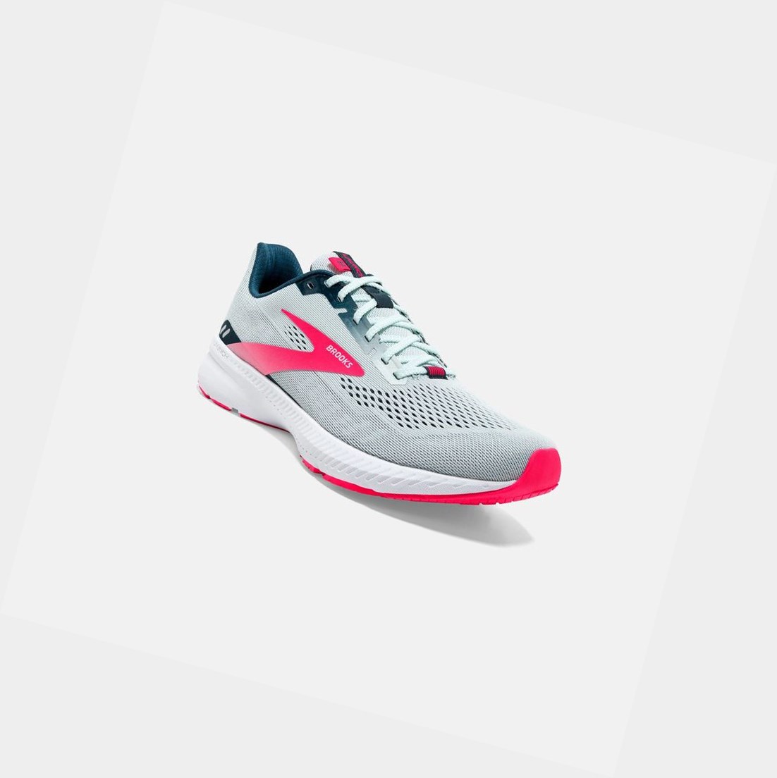 Chaussures Running Route Brooks Launch 8 Bleu Marine Rose Femme | SBF-93545996