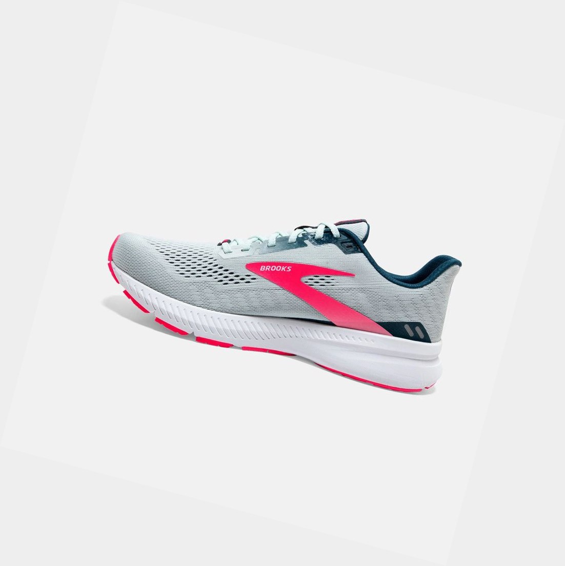 Chaussures Running Route Brooks Launch 8 Bleu Marine Rose Femme | SBF-93545996