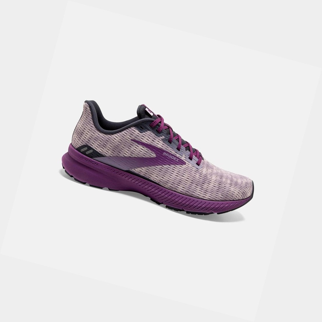 Chaussures Running Route Brooks Launch 8 Iris / Ombre / Violet Femme | IVZ-40282392