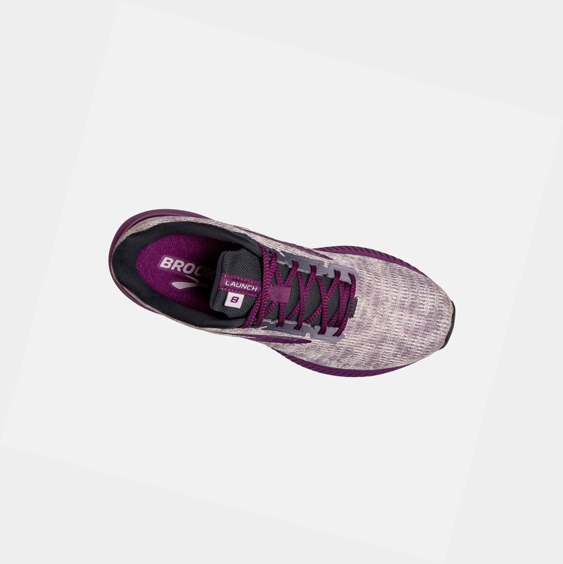 Chaussures Running Route Brooks Launch 8 Iris / Ombre / Violet Femme | IVZ-40282392