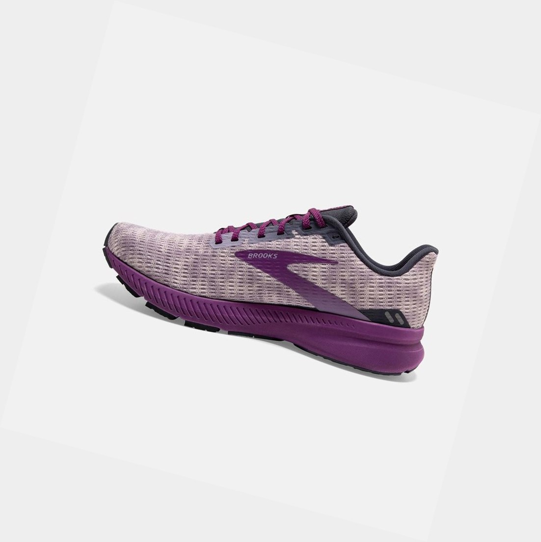 Chaussures Running Route Brooks Launch 8 Iris / Ombre / Violet Femme | IVZ-40282392