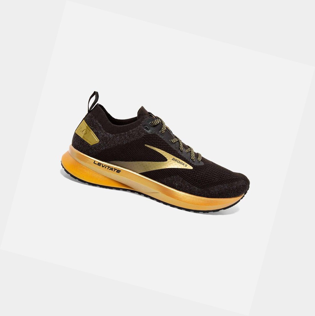 Chaussures Running Route Brooks Levitate 4 Noir Doré Femme | DPL-52932728