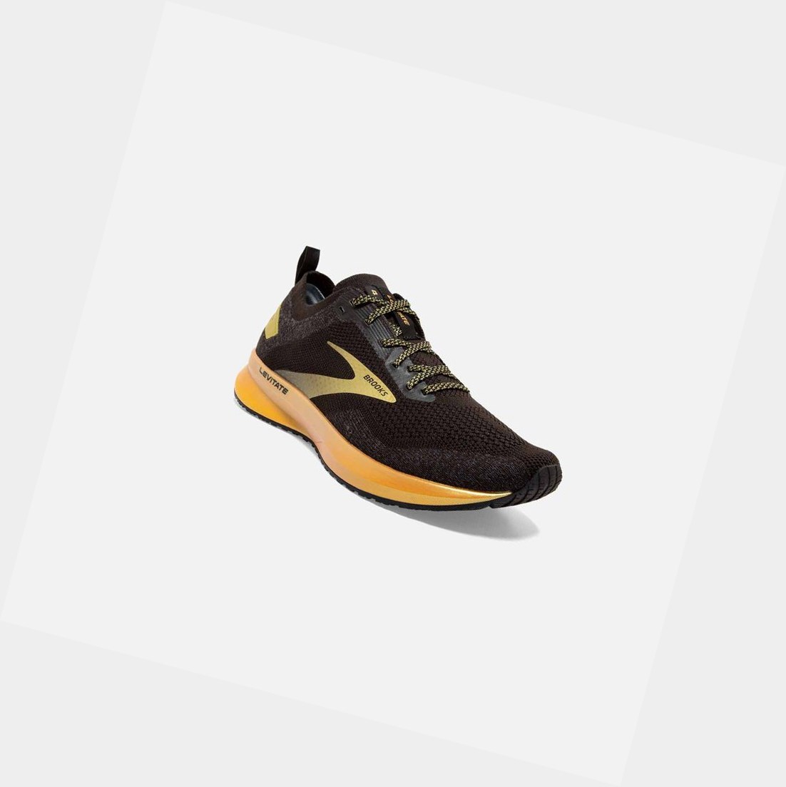 Chaussures Running Route Brooks Levitate 4 Noir Doré Femme | DPL-52932728