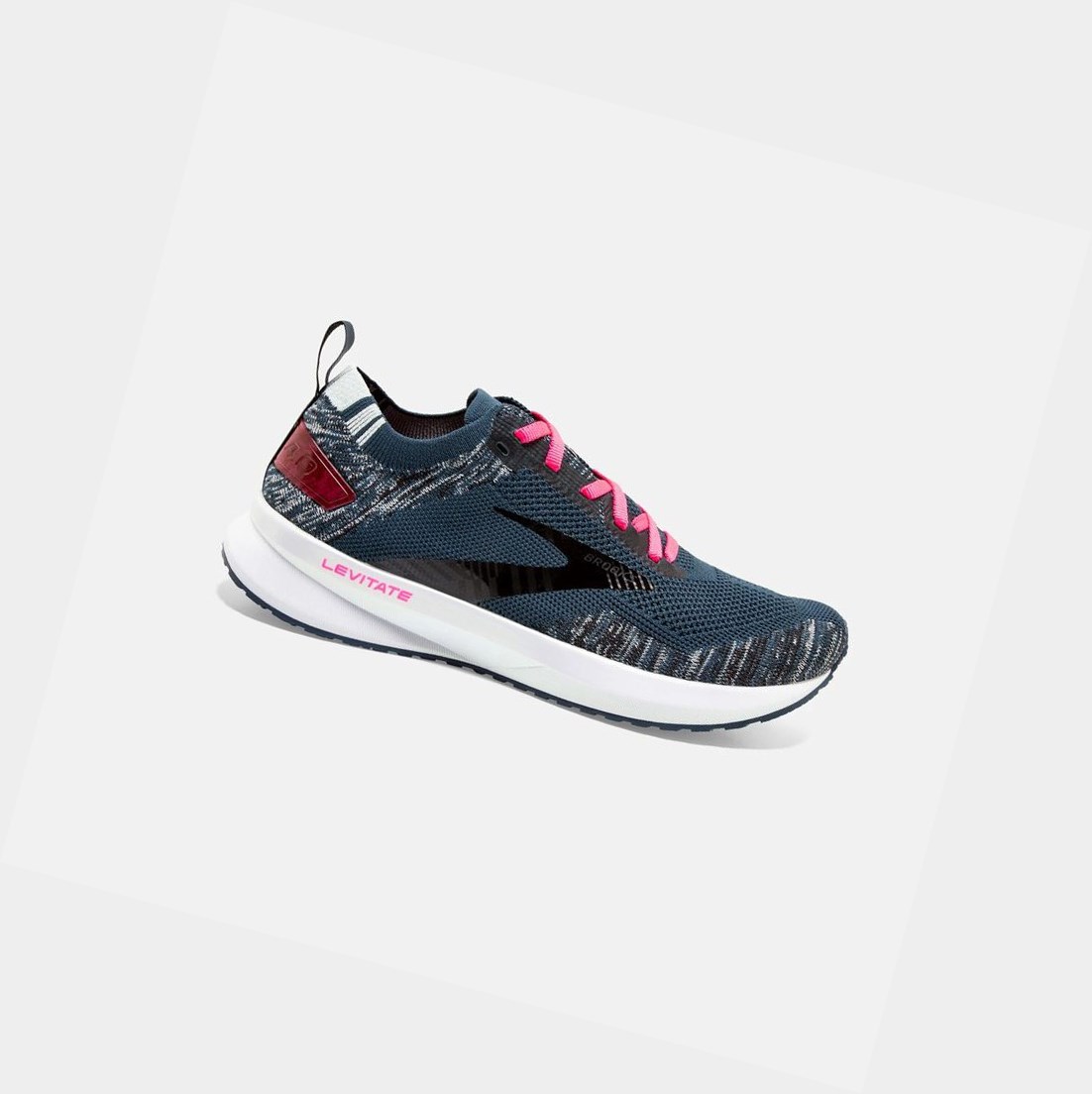 Chaussures Running Route Brooks Levitate 4 Bleu Marine Noir Rose Femme | UJX-59241915