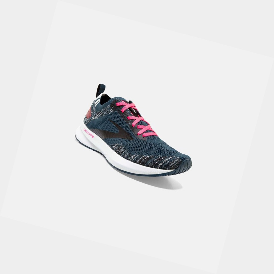 Chaussures Running Route Brooks Levitate 4 Bleu Marine Noir Rose Femme | UJX-59241915