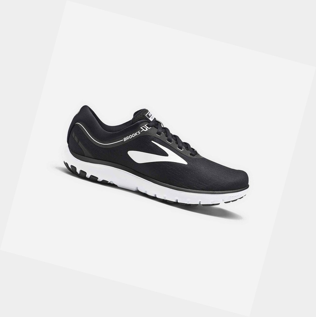 Chaussures Running Route Brooks PureFlow 7 Noir Blanche Femme | EMS-76797912