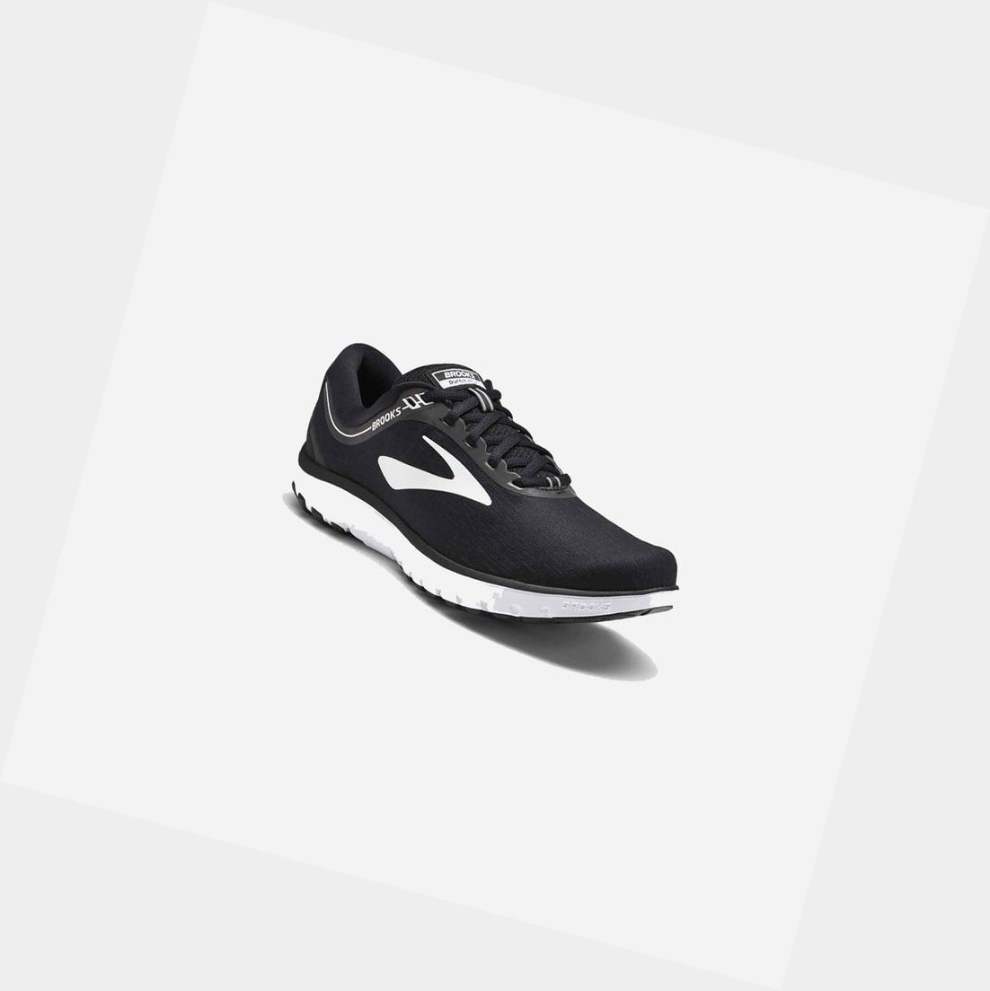 Chaussures Running Route Brooks PureFlow 7 Noir Blanche Femme | EMS-76797912