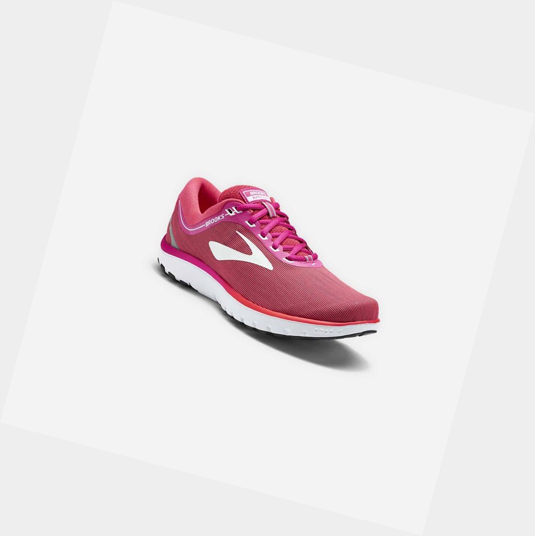 Chaussures Running Route Brooks PureFlow 7 Rose Rose Blanche Femme | FQH-91678196