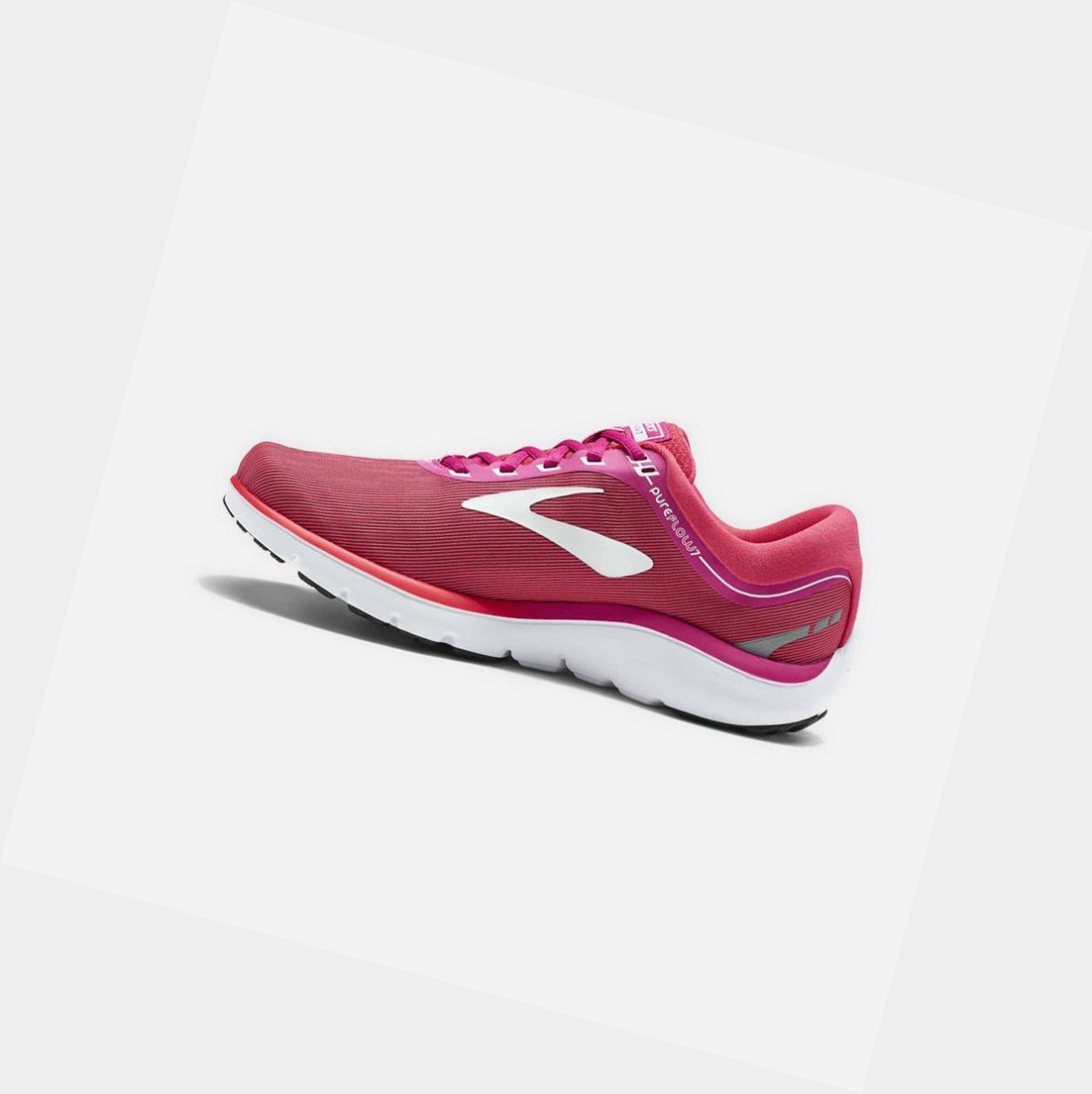 Chaussures Running Route Brooks PureFlow 7 Rose Rose Blanche Femme | FQH-91678196