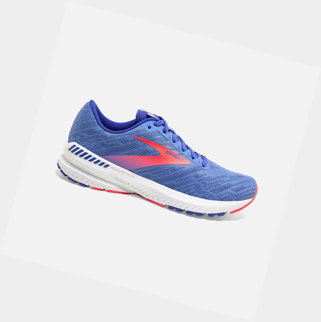 Chaussures Running Route Brooks Ravenna 11 Bleu Corail Femme | JJL-81734120