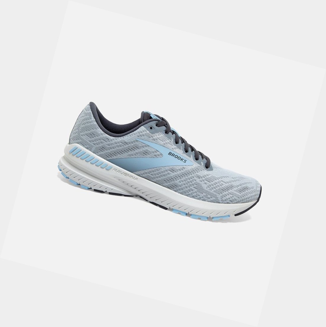 Chaussures Running Route Brooks Ravenna 11 Bleu Clair Grise Femme | NOQ-41195633