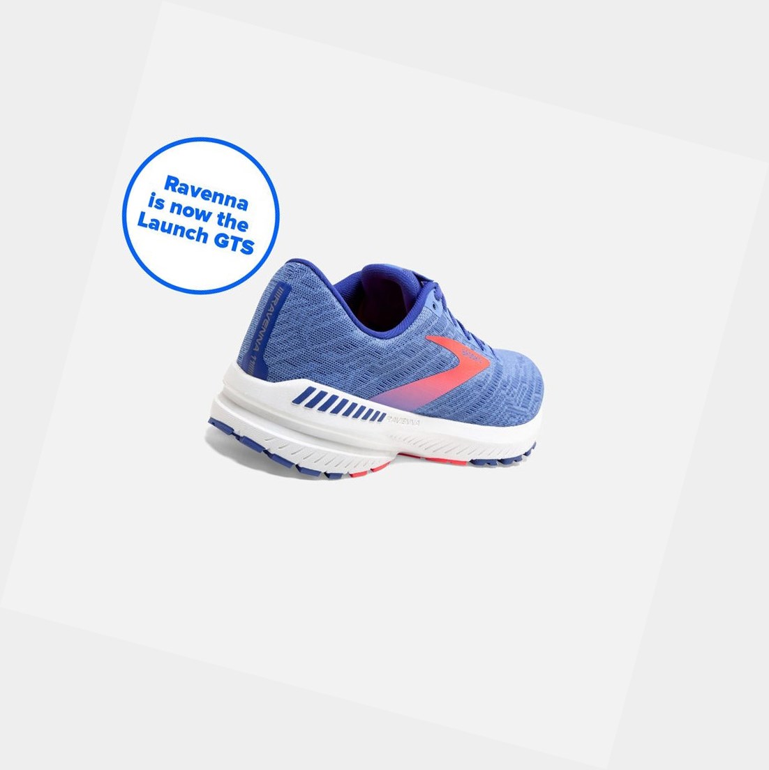 Chaussures Running Route Brooks Ravenna 11 Bleu Corail Femme | JJL-81734120