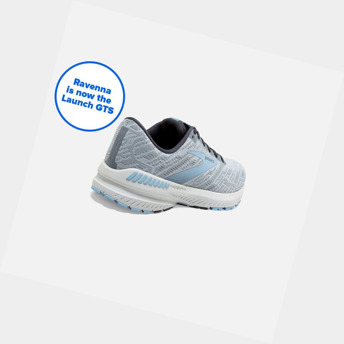 Chaussures Running Route Brooks Ravenna 11 Bleu Clair Grise Femme | NOQ-41195633