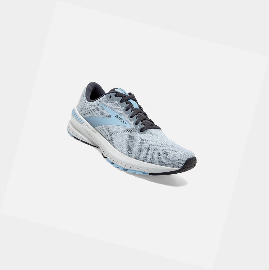 Chaussures Running Route Brooks Ravenna 11 Bleu Clair Grise Femme | NOQ-41195633