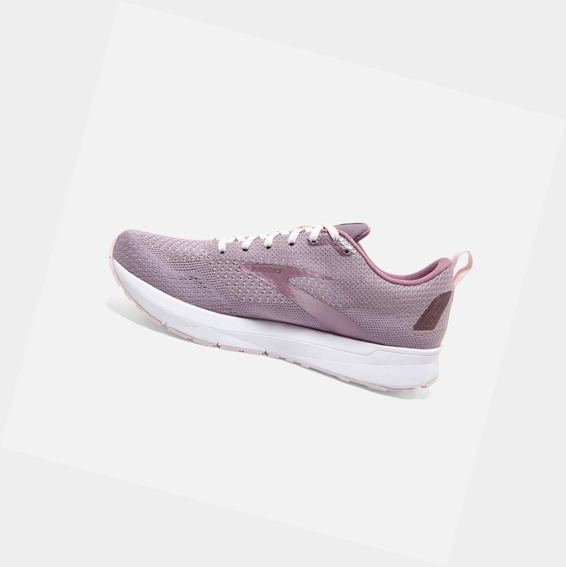 Chaussures Running Route Brooks Revel 4 Almond / Metallic / Primrose Femme | TKH-40168343