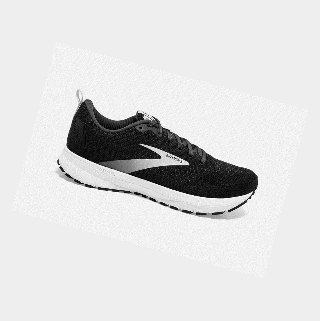 Chaussures Running Route Brooks Revel 4 Noir Argent Femme | TPI-76654729