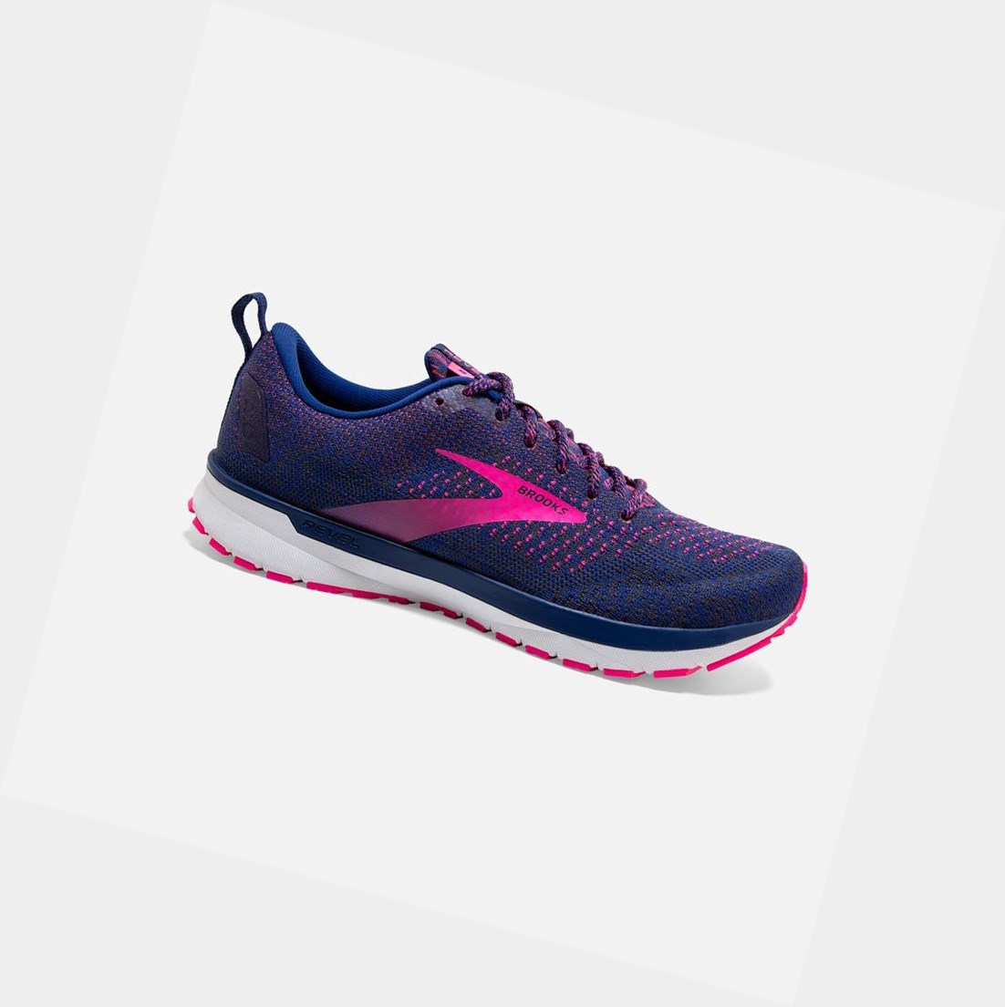 Chaussures Running Route Brooks Revel 4 Bleu Rose Femme | GVO-07156873