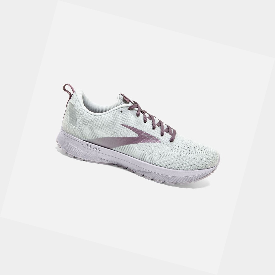 Chaussures Running Route Brooks Revel 4 Oyster / Lilac / Moonscape Femme | BLC-88823338