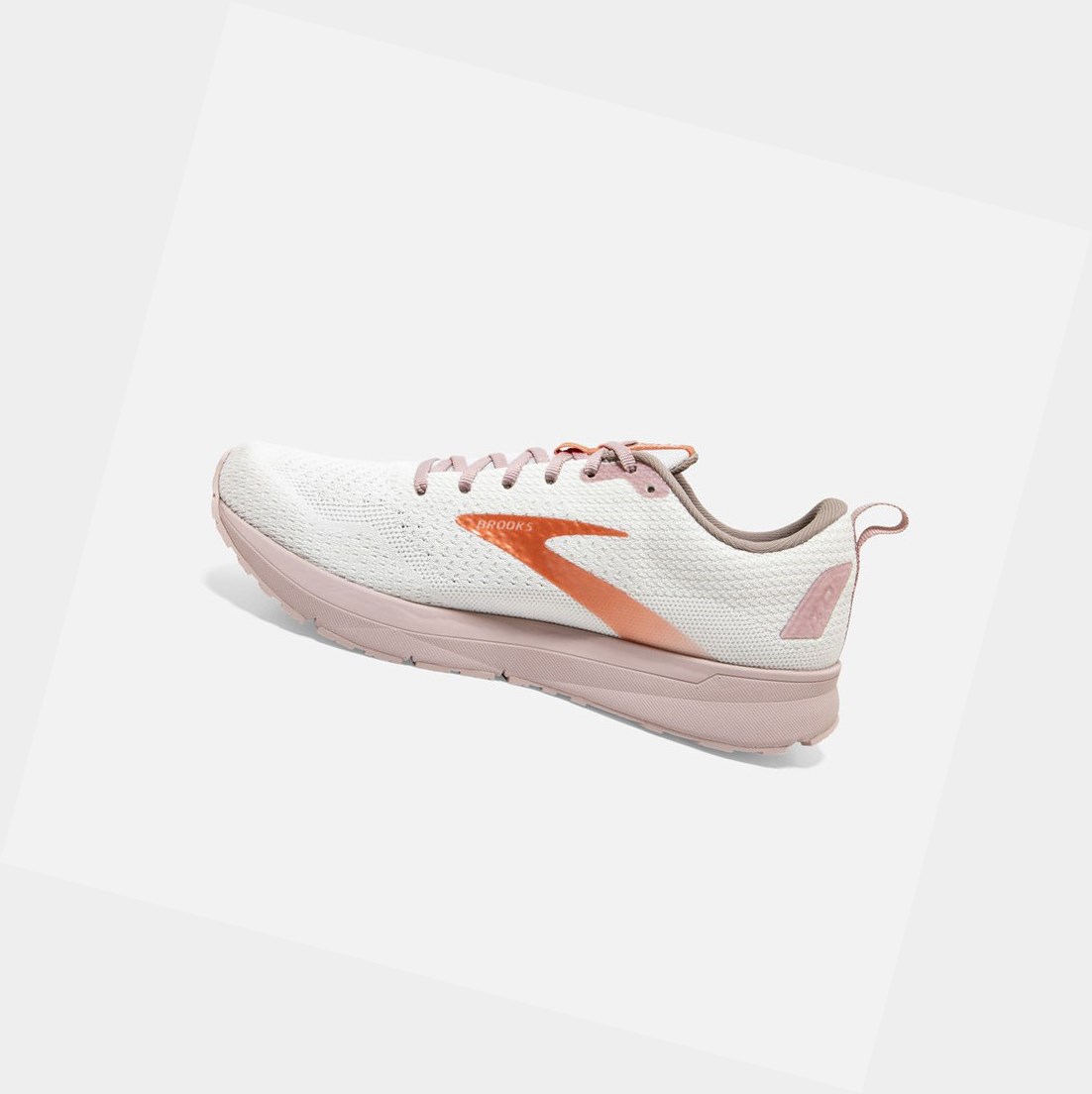 Chaussures Running Route Brooks Revel 4 Blanche Cuivre Femme | RUO-26551138